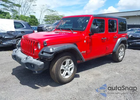 2020 Jeep Wrangler Unlimited Sport S 4X4 z USA, uszkodzony, nr VIN 1C4HJXDG2LW299363